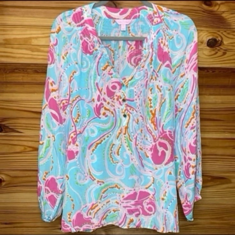 Lilly Pulitzer jellies be jammin large Elsa blouse top